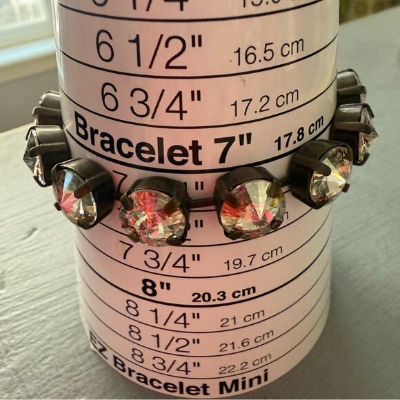 Sabika LIKE Clear Stone Brass Tennis Style Bracelet - Picture 7 of 8